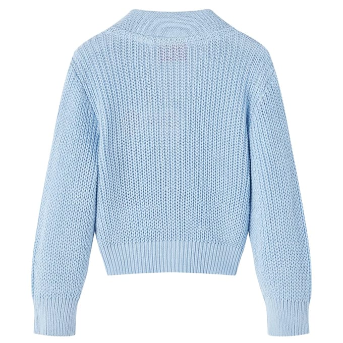 vidaXL - Kindervest - gebreid - 128 - blauw