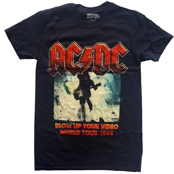 AC/DC Kinderen/Kinderen Blow Up Your Video T-Shirt (Zwart)