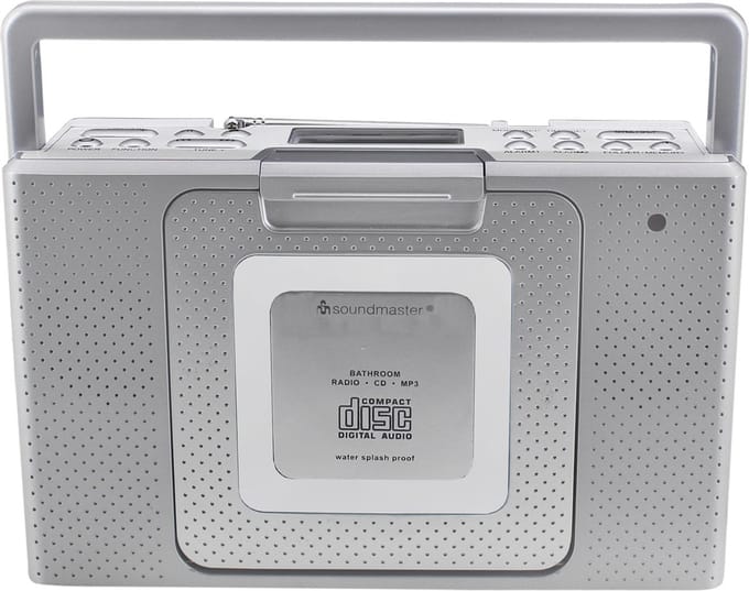 Soundmaster BCD480 - Spatwaterdichte badkamer-/keukenradio met CD en klok