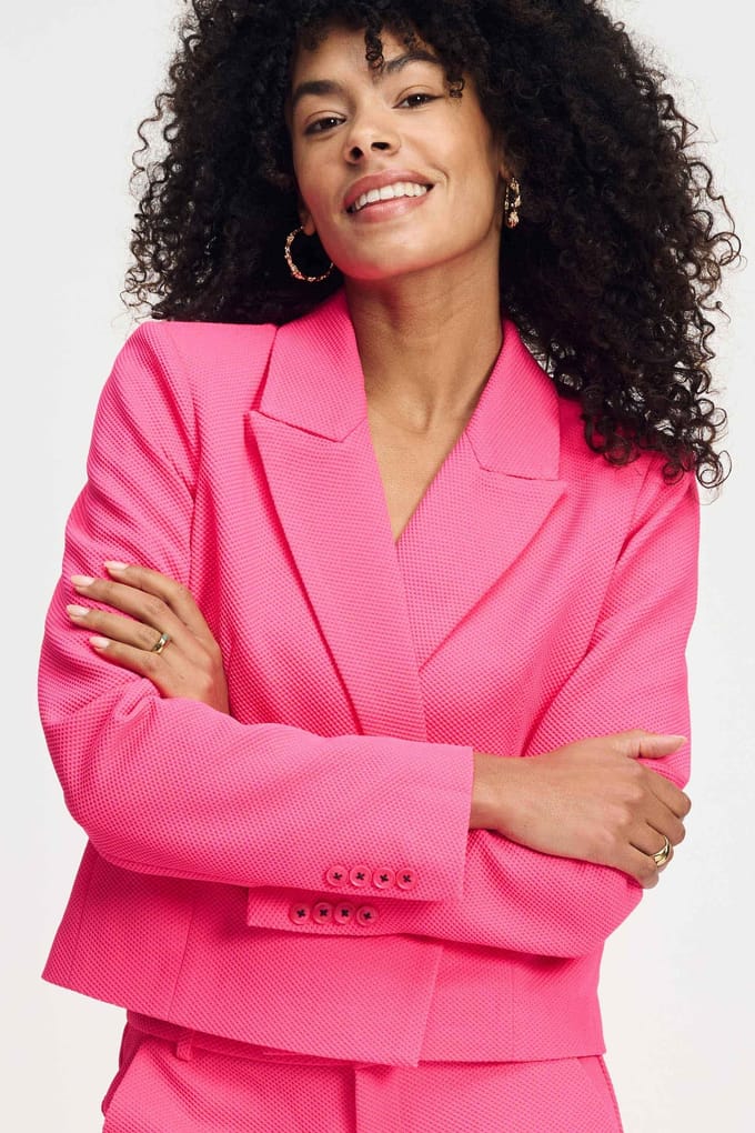 POM Amsterdam Blazer Short Vibrant Pink Größe: 42 | Blazer Outlet | Damen | Rosa