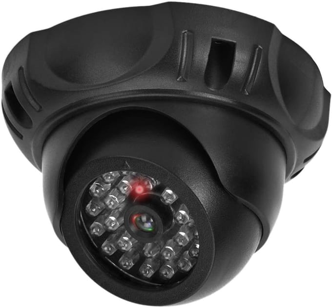 Dome Camera - Dummy Camera - Beveiliging Woning - Rode LED Indicator - 10x10x10mm - Zwart