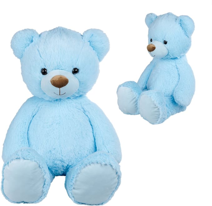 Simba Toys Plush - Knuffel Beer - blauw - 80cm