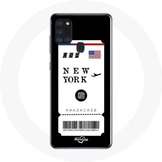 Samsung Galaxy A21S hoesje New York vliegticket