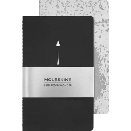 Moleskine NASA Schrift Large set van 2 - Blanco - Black