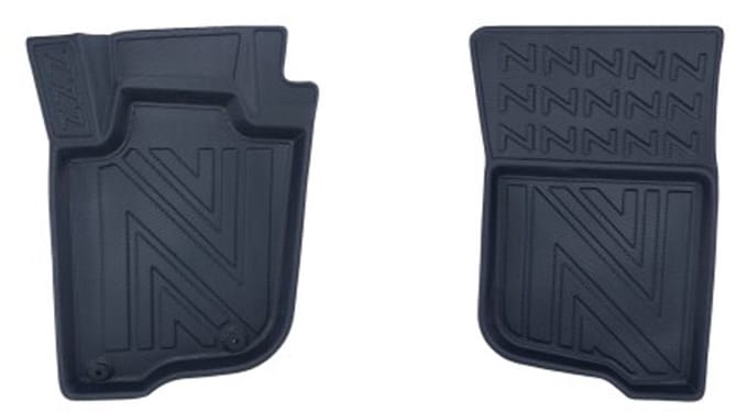 Rubbermatten Mitsubishi L200 pick-up 2005-2016 (voorset) - Premium carbonlook