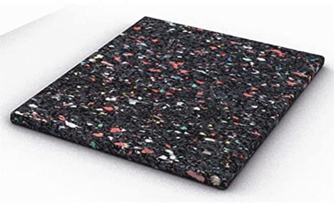 Rubbergranulaat pads 3 x 60 x 90 mm voor terrasvloeren – 60 stuks