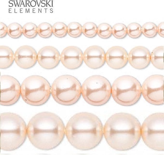 Swarovski Elements, 65 stuks Swarovski parels, 6mm, peach (5810)