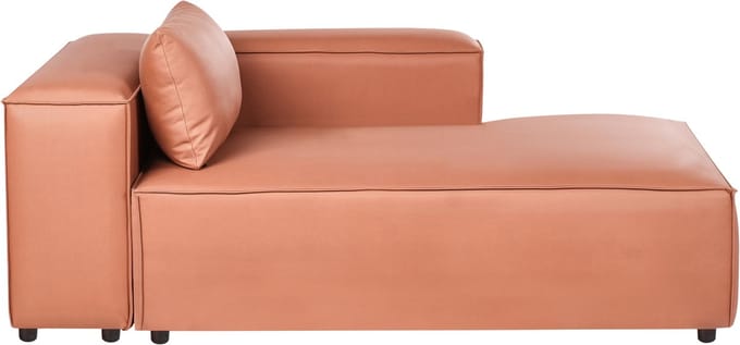 BRANDE - Chaise longue - Goudbruin - Linkszijdig - Polyester