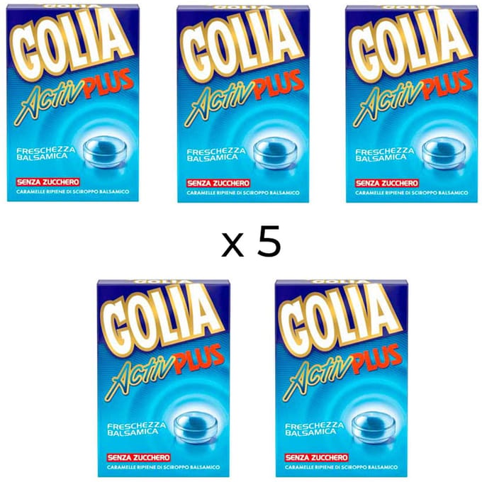 5 x Menthol Snoepjes Activ Plus - Suikervrij 46g | GOLIA