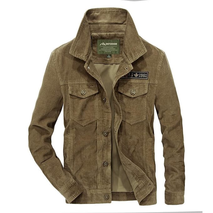 Veste d'automne pour hommes d'âge moyen, décontractée, à revers, multi-poches, grande taille, veste de travail multi-poches L black