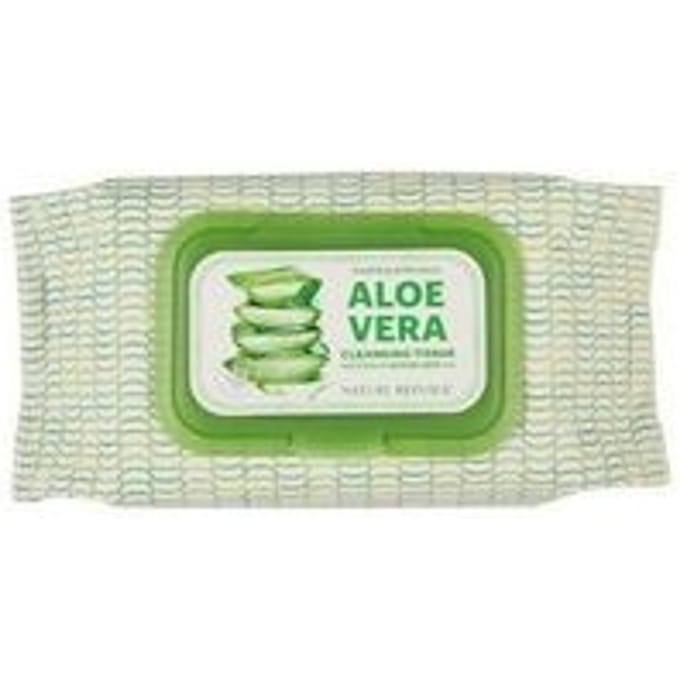 Nature Republic, soothing and moisturizing aloe vera, cleansing tissues, 80 sheets beige