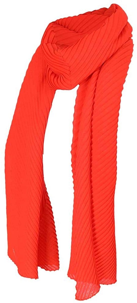 Sarlini Langwerpige Plisse Sjaal Oranje Rood