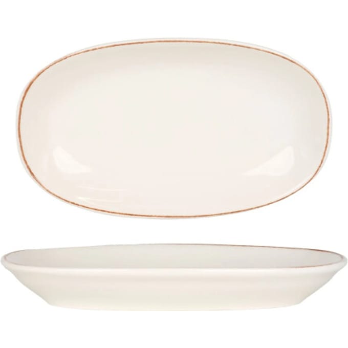 Bonna Serveerschaal - Retro - Porselein - 24x14 cm - set van 2