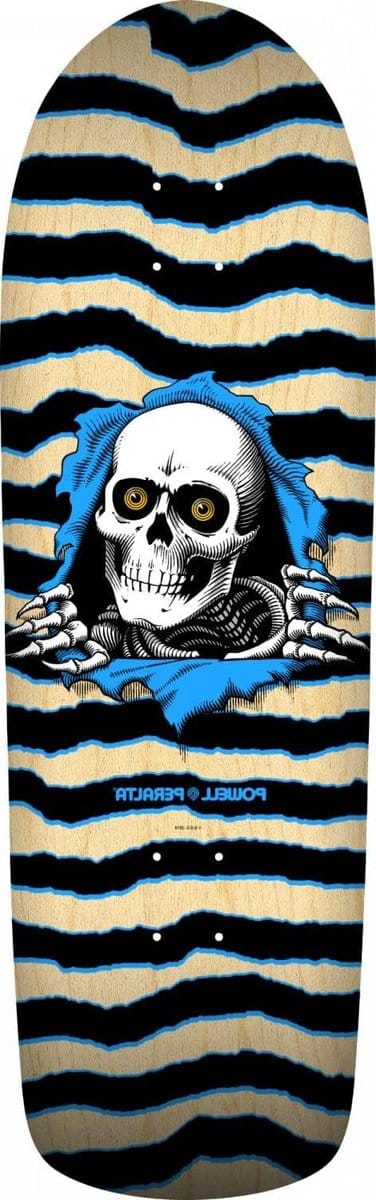 Skateboard Deck - Oude School - Street Skate - Iconisch Ripper Artwork - 251 cm Breed - Blauw