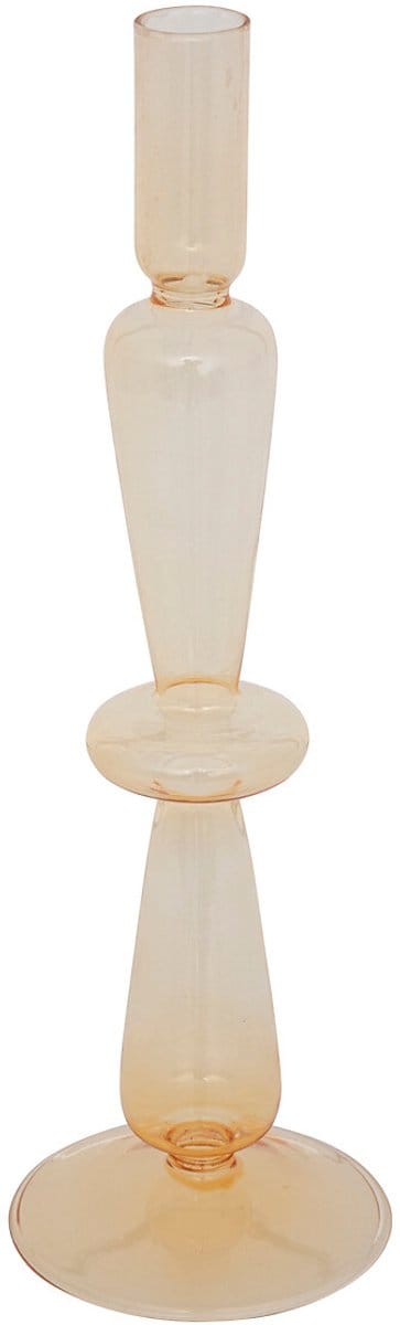 Atmosphera Glazen kandelaar Ø9xH30cm - Oranje
