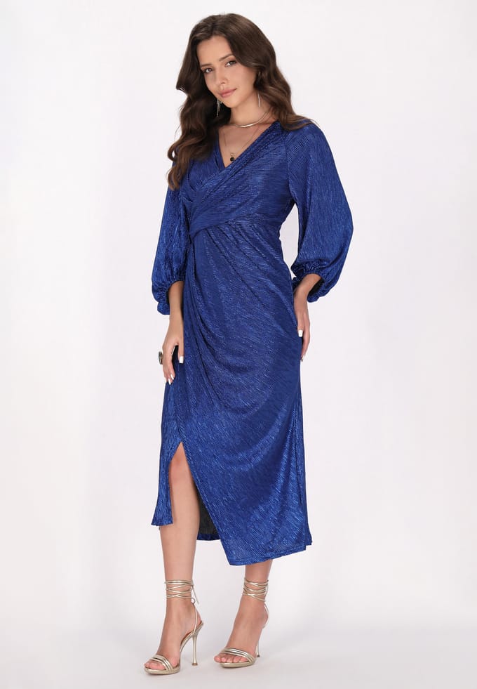 Faina Jurk Dames blauw