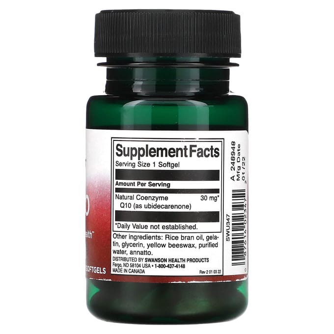 CoQ10, 30 mg, 60 zachte capsules