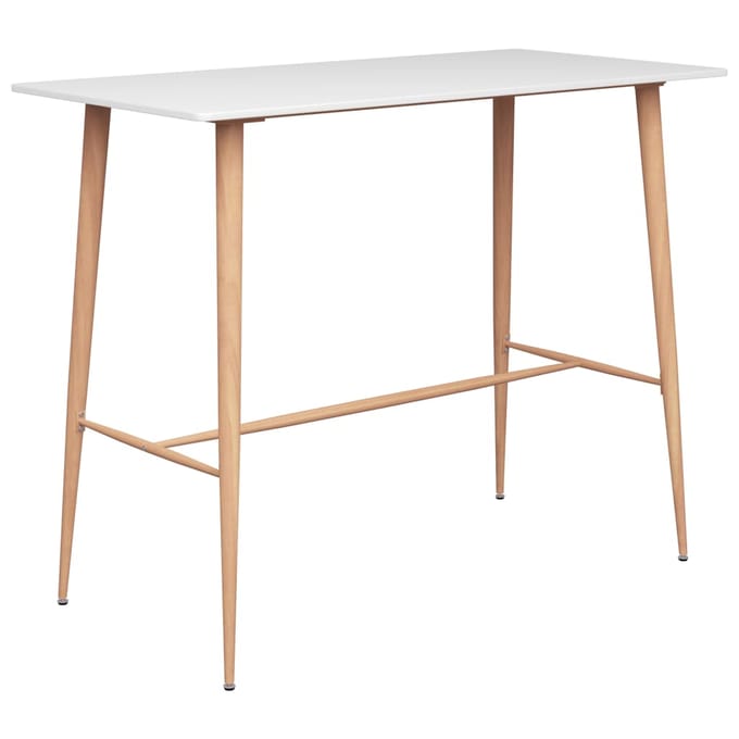 vidaXL - Bartafel - 120x60x105 - cm - wit