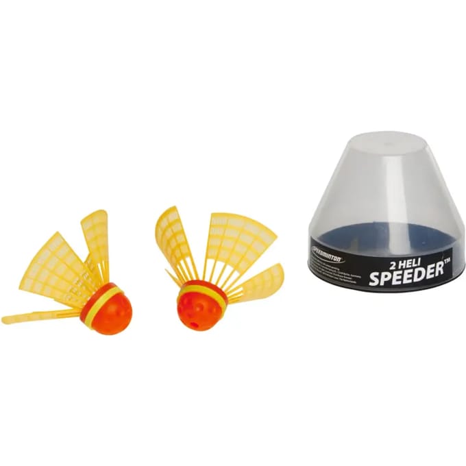 Speedminton Heli Speeders - 2 stuks - outdoor FUN - speed badminton shuttle - Oranje