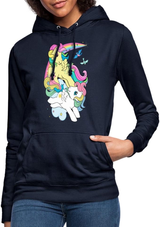 My Little Pony Retro Pony's Met Gekleurde Manen Hoodie Dames