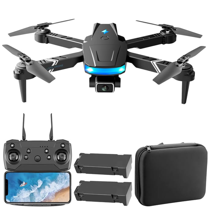 LS-878 RC Drone met camera 4K Wifi FPV Dual Camera Drone Mini opvouwbare Quadcopter speelgoed voor kinderen 2 batteries