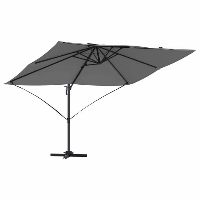 vidaXL - Parasol - 351 - x - 250 - x - 260 - cm - Polyester - en - Aluminium - Antraciet