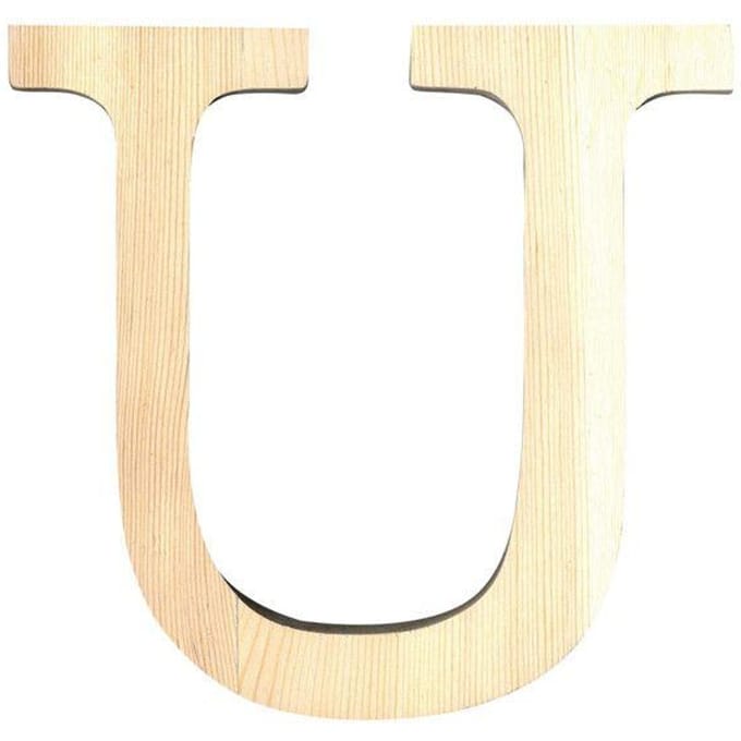 Artemio houten letter U 11.5 cm