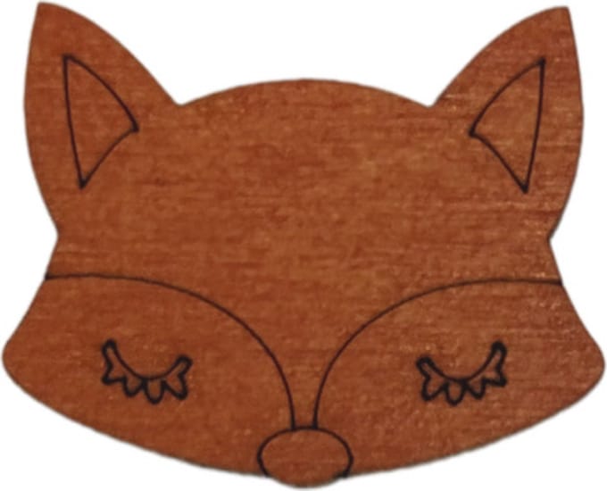Houten Naaldenmagneet Vosje