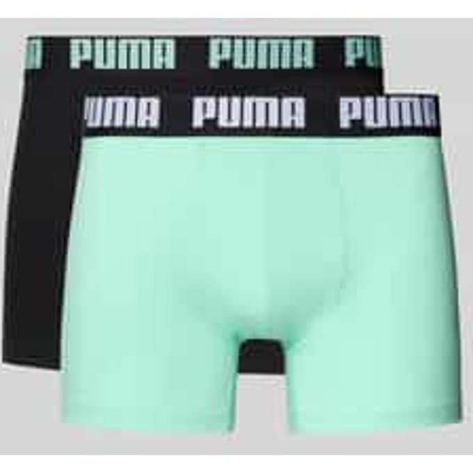 Heren effen boxershots van biologisch geteelde katoen - Mint Jelly - Black - S - 2 paar