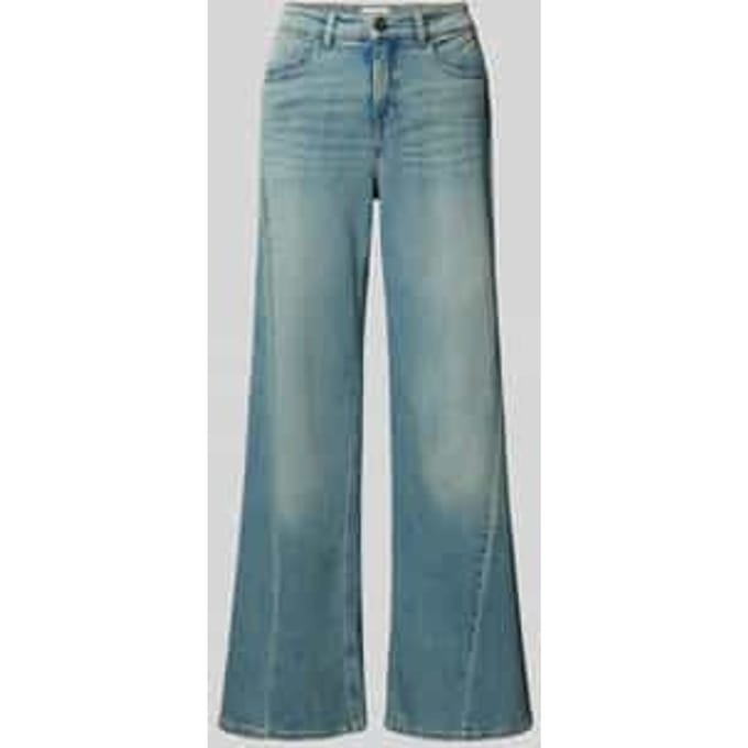 Wide fit jeans in used-look, model 'Melly cooles'