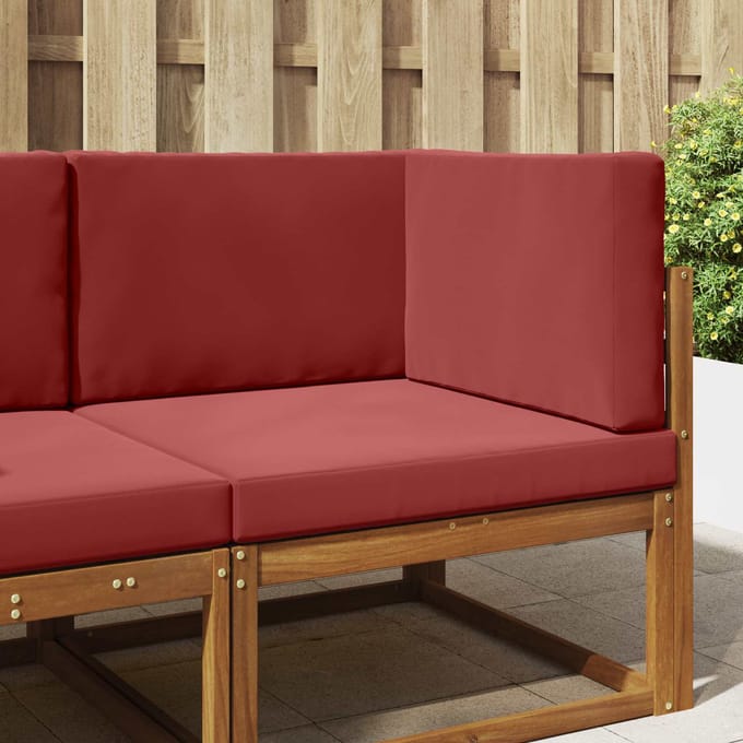 vidaXL - Buitenbankkussen - Polyester - Wijnrood - 80 - x - 80 - cm