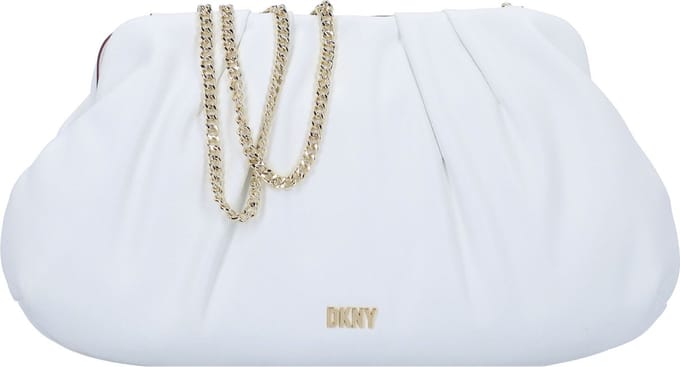 DKNY Koppeling Schoudertas Presley Clutch Optic White Wit