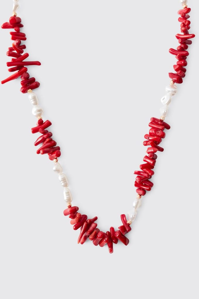 Kralenketting Met Schelp & Parel | Red