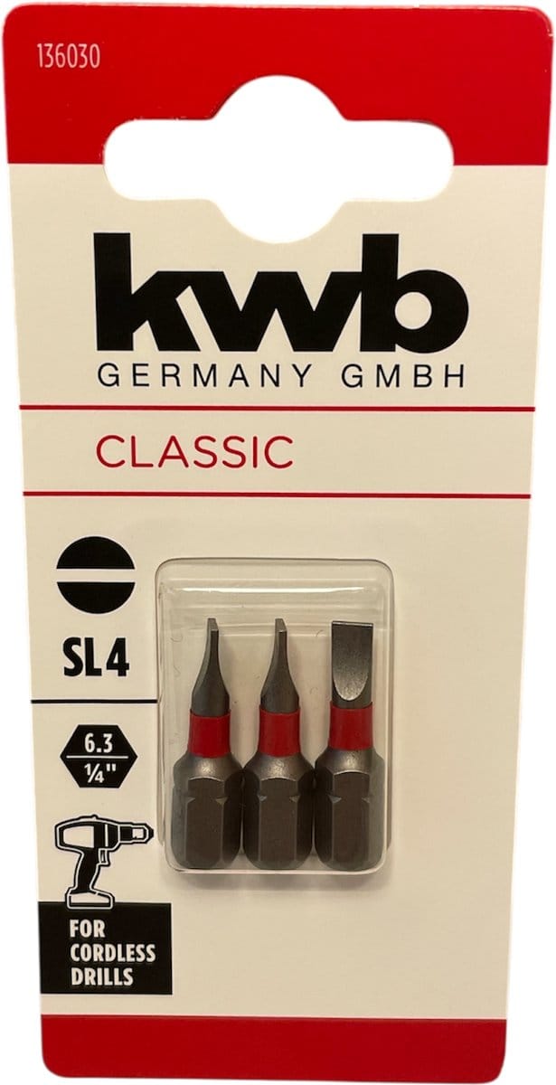 KWB 3 bitjes standaard 25mm vlak 4