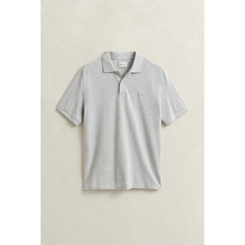 Gant Polo 2-Tone Short Sleeve Cotton Grijs Melange / male