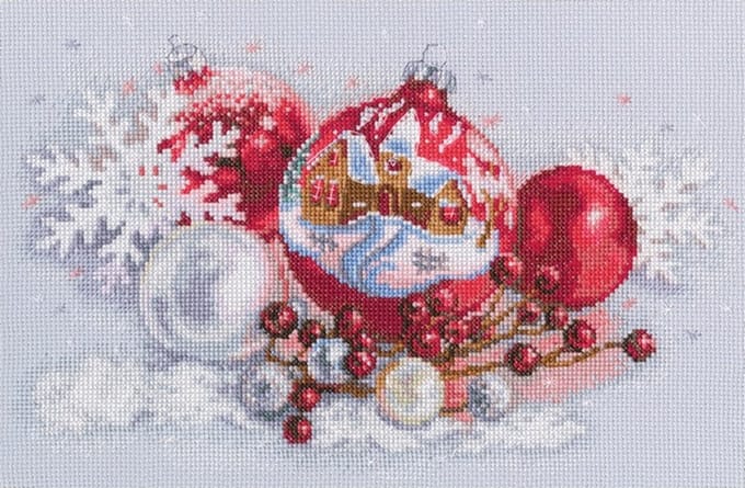 RTO borduurpakket christmas balls M921 telpatroon