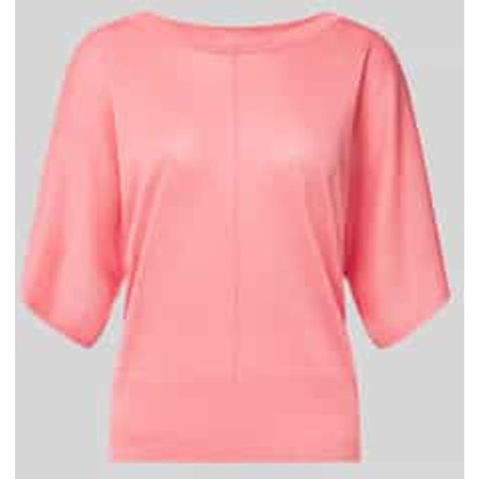 Gebreid shirt van viscosemix met deelnaad