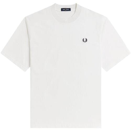 T-shirt Korte Mouw Fred Perry Back Print Text T-Shirt