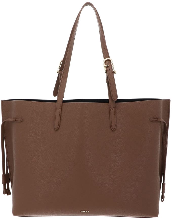 FURLA Leren shopper Ava Tote Toffee + Nero int bruine
