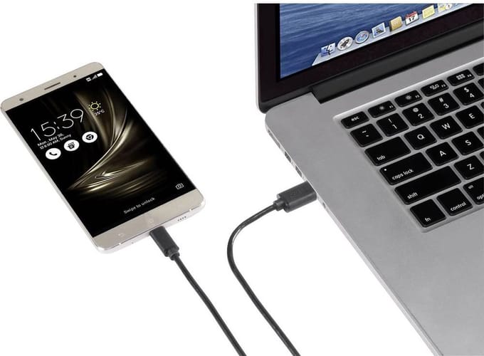 Renkforce USB-kabel USB 3.2 Gen1 USB-A stekker, USB-C stekker 1.80 m Zwart RF-4535906