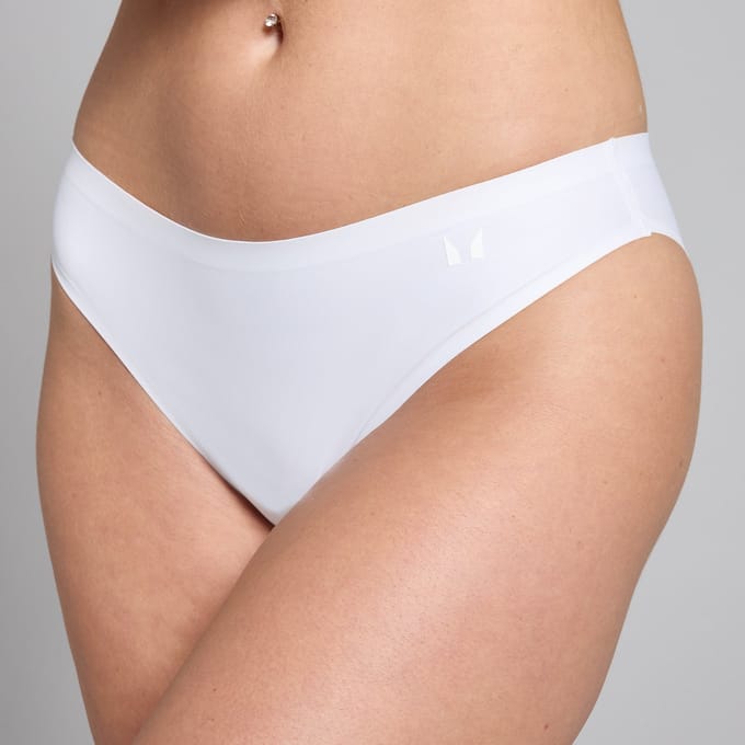 MP naadloos middelhoog bikinibroekje voor dames (verpakking met 3 stuks) - Wit - M