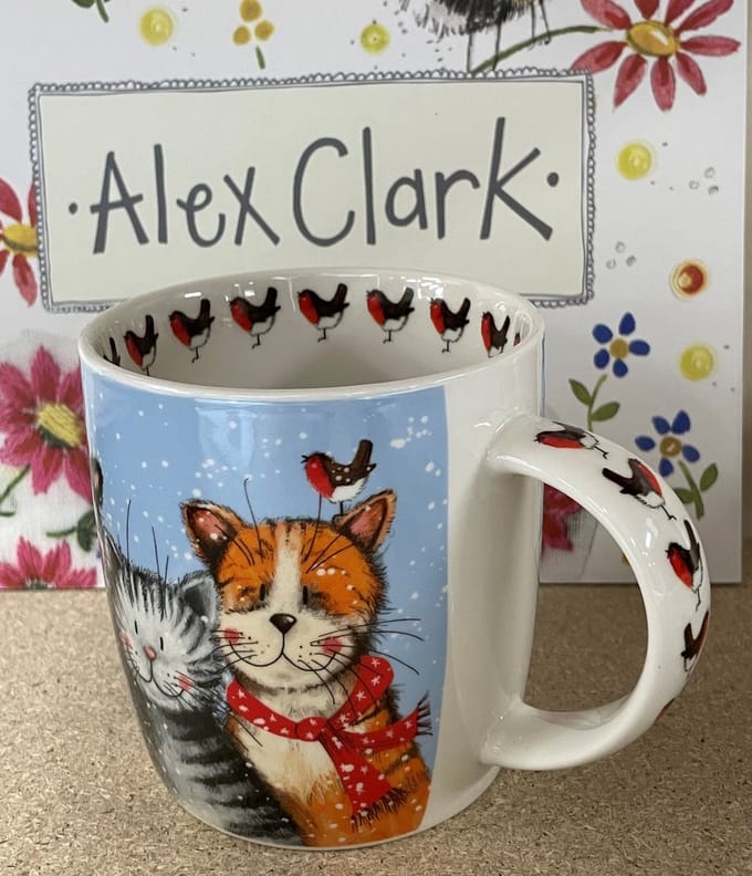 Alex Clark Kerst Mok Festive Cats Christmas ~ Katten