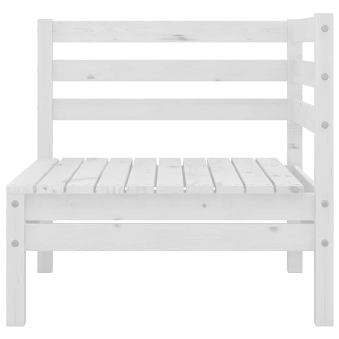 vidaXL - Tuinhoekbanken - 2 - st - massief - grenenhout - wit