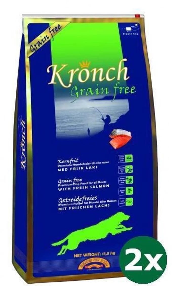 2x13,5 kg Kronch adult graanvrij hondenvoer