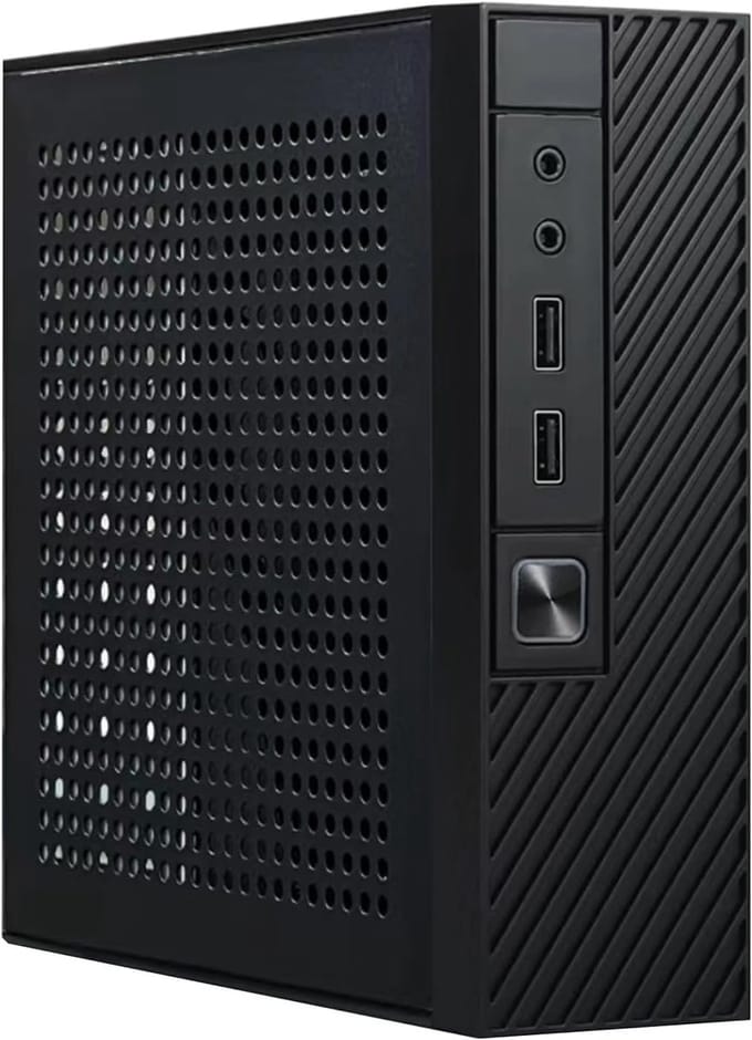 ITX Computer Behuizing - Microserver HTPC Chassis - Desktop Gaming - Compact Ontwerp - 20.5x19x6 cm - Zwart