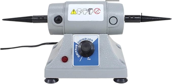 Polijstmachine Dubbele Kop - Tafelmodel Machine - Sieraden Afwerken - Instelbare Snelheid - 2.7 kg - One Color