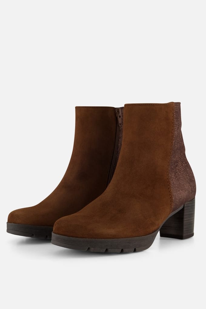 Gabor Enkellaarsjes bruin Suede - Maat 6