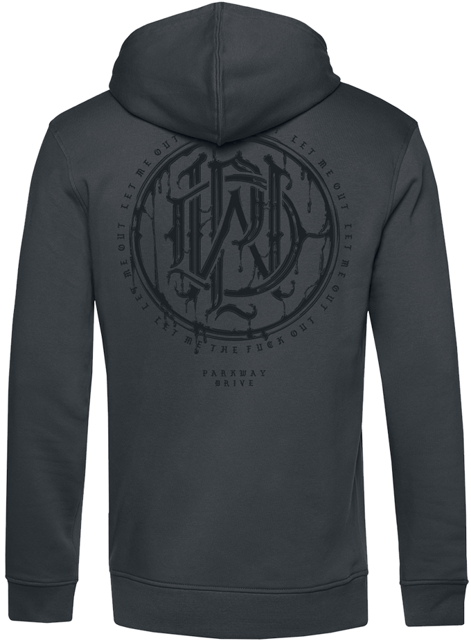 Parkway Drive Trui met capuchon - Glitch - S tot XXL - voor Mannen - charcoal