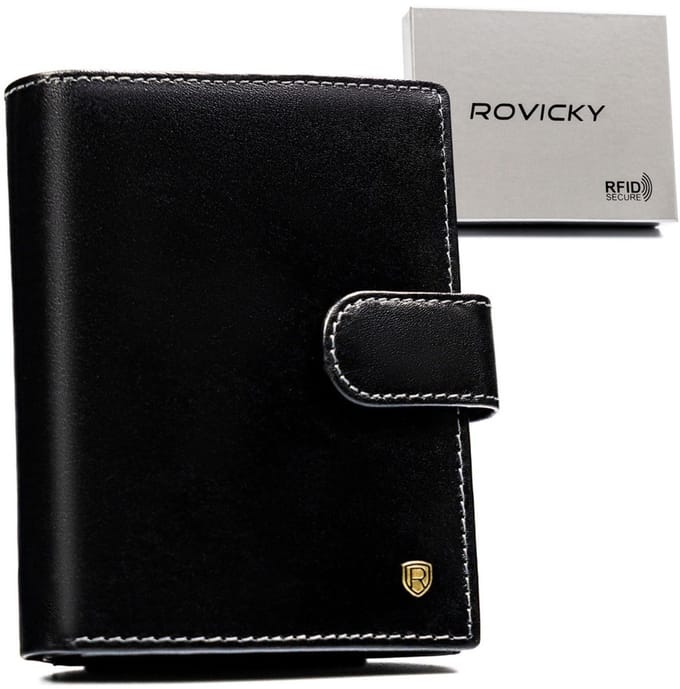 Rovicky RFID - Luxe Herenportefeuille - Grote Capaciteit - Natuurlijke Lederen - Veiligheid