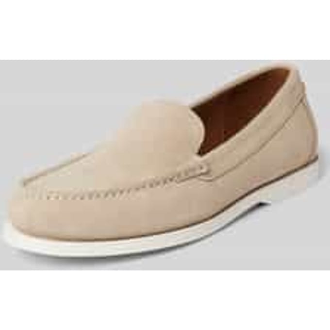Leren loafers met siernaden, model 'MERTON VENETIAN'